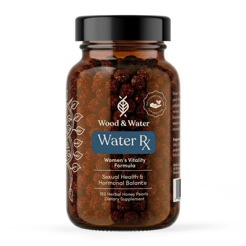 Water Rx supplement bottle labeled 'Wood & Water Water Rx'