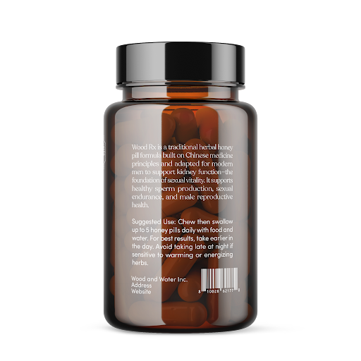 Wood Rx honey pearls in hand — daily traditional Chinese medicine tonic format